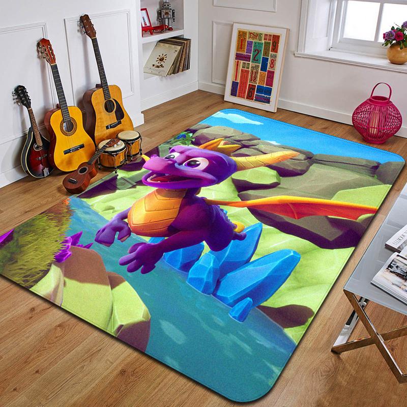 

S-Spyro s Dragon Принтованный ковер Модный коврик для йоги Нескользящий ковер Украшение для спальни Уличный ковер Подарок на день рождения для спальни 40x60cm