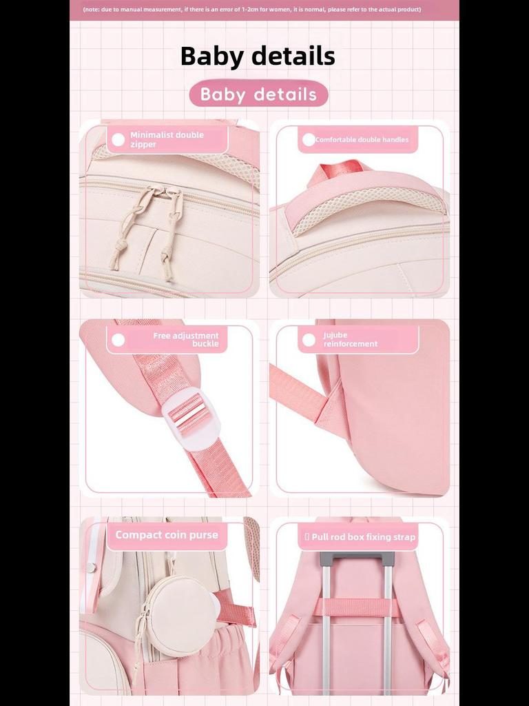 2024 Capybara Girls' Backpack: Stylish, Spacious & Perfect for Grades 1-6