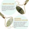 Jade Roller And Set- 100% Natural Jade Face Massager Stones For Face, Eyes, Neck, Body For Anti Aging, Relieve F