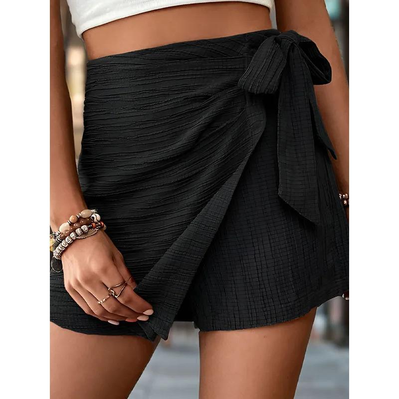 Casual Color Skirt Pants Women High Waist Texture Sensation Simple Design Comfortable Fit Trousers