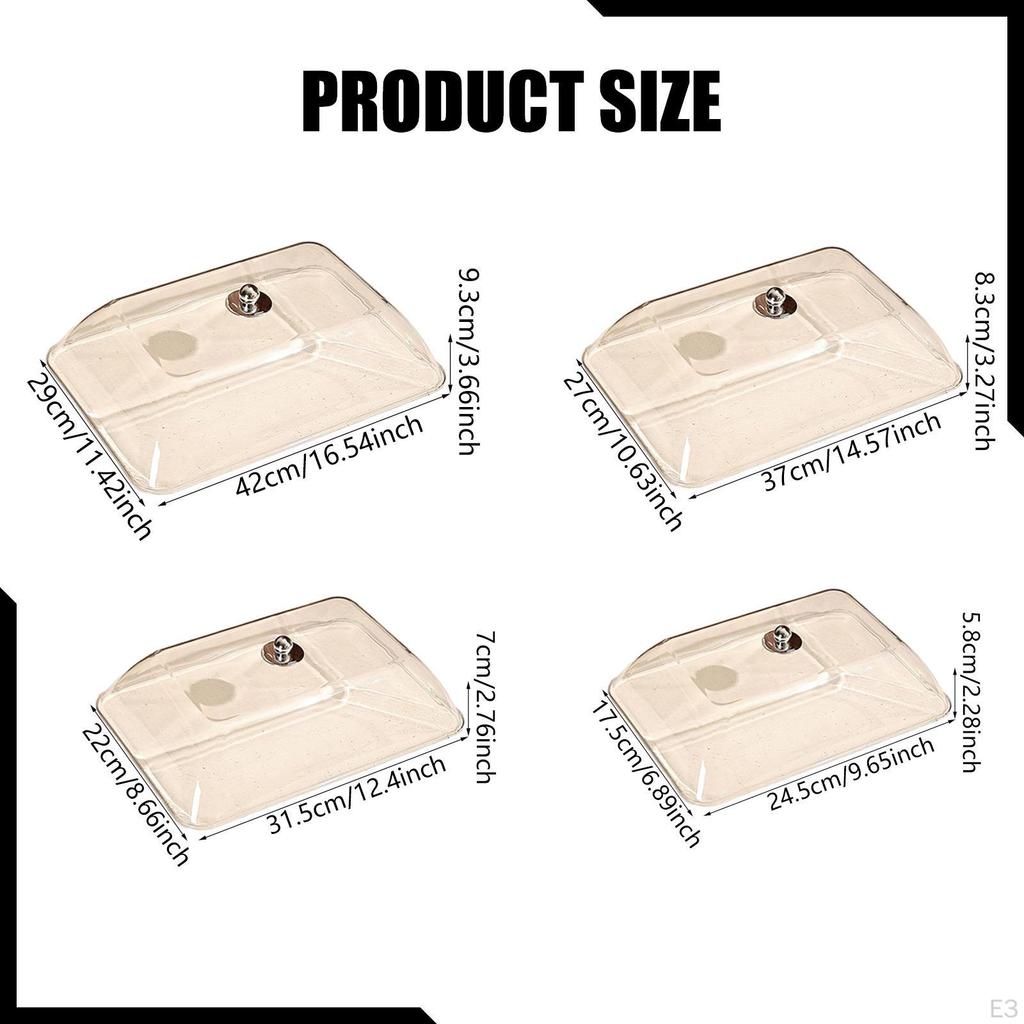 Cake Dome Cover Lid Clear Food Plate for Camping Holiday Birthday