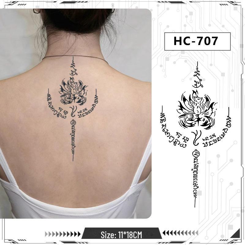 Thai bibel halvarm tatoveringsklistremerker: 14 stiler, vanntett og langvarig urtebasert design for menn.