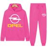 Men's Women 2Pcs Sets Fleece Sweatshirt Hoodies Pants OPEL Car Male Sportswear Tracksuits Unisex Ensemble Homme