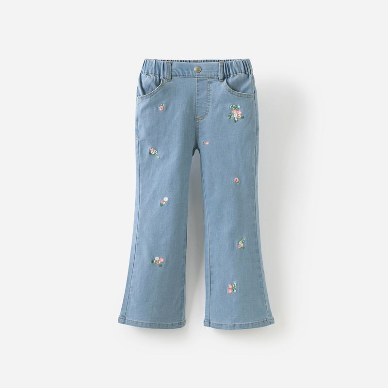 David Bella Girls  Jeans Children s Retro Flared Pants Girls  Spring New Style Big Kids Long Pants Children s Clothing Denim Blue [Ready Stock] 160