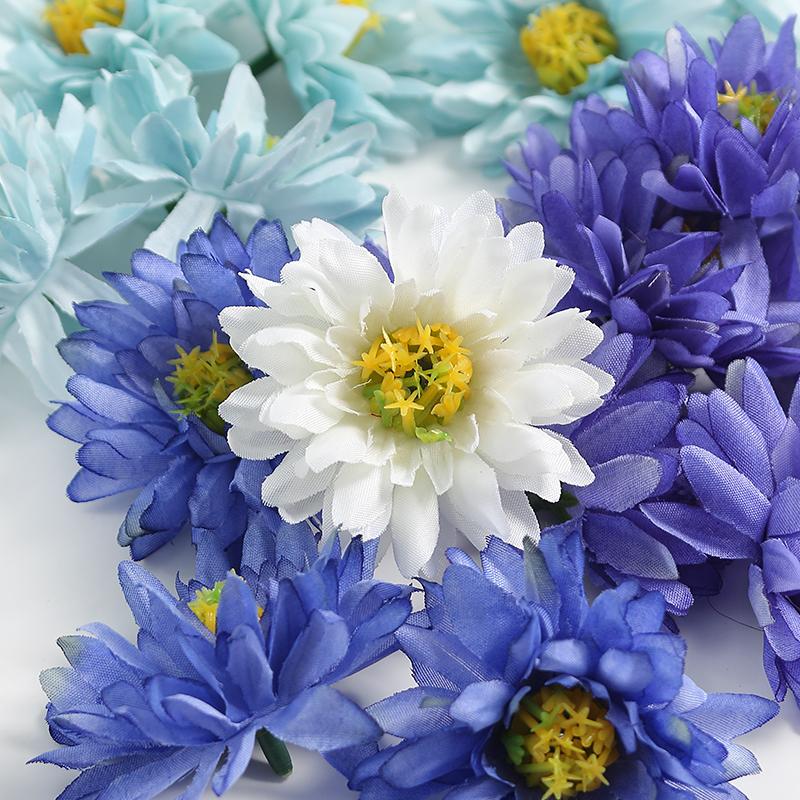 5/10Pcs 6cm Artificial Silk Flower Head Luxury Home Room Decor Halloween Christmas Decor DIY Garden Gift Accessory Wedding Decor