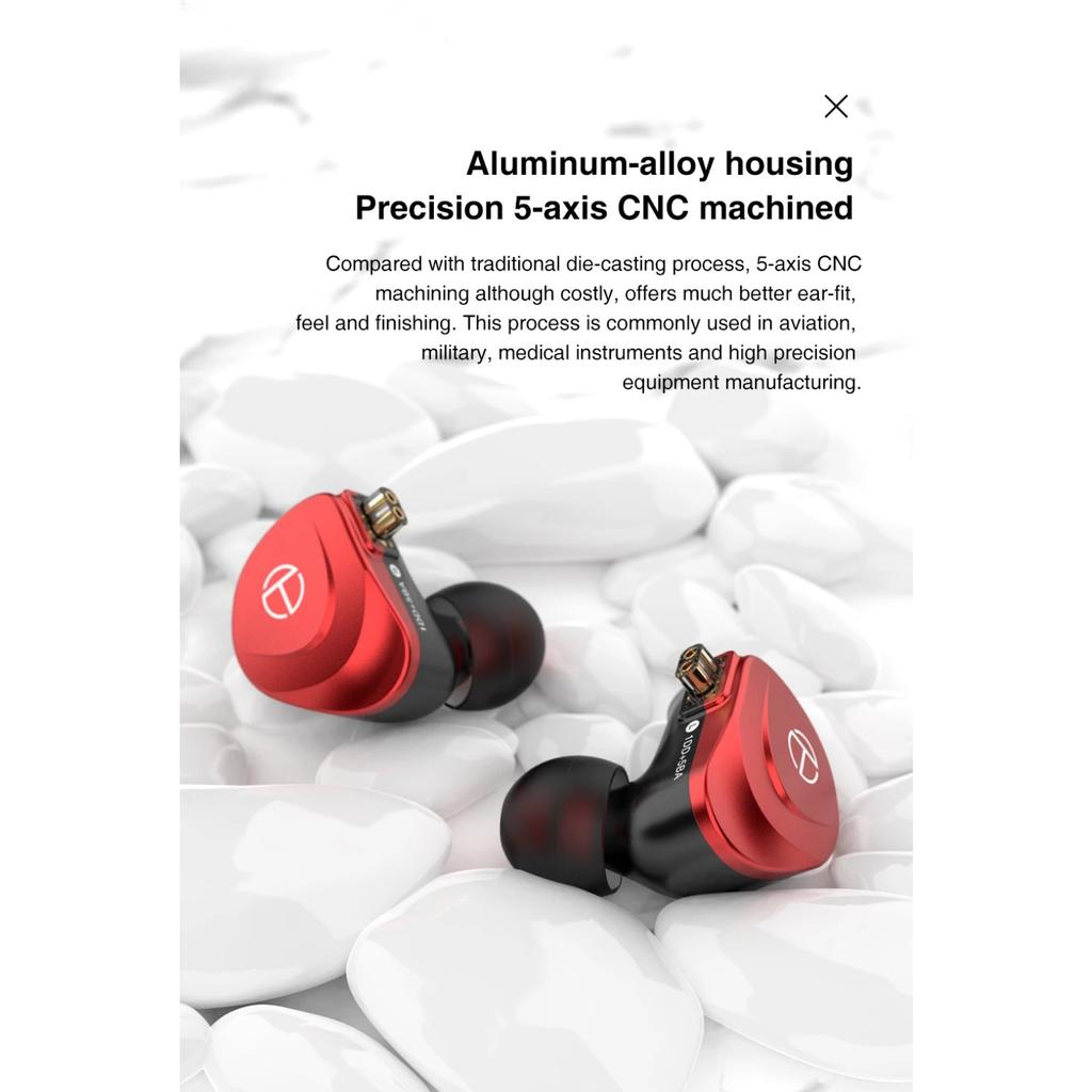 TRN V90S 5BA+1DD Metal Headset Hybrid HIFI Bass Earbuds In Ear Monitor Noise Earphone Noise Cancelling Earbuds Sport Headphone