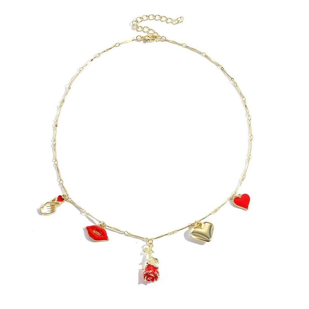 Zinc Zinc Zinc Alloy Necklace Earrings Bracelet Flower Flower Jewelry Luxury Rose Necklace  Wedding