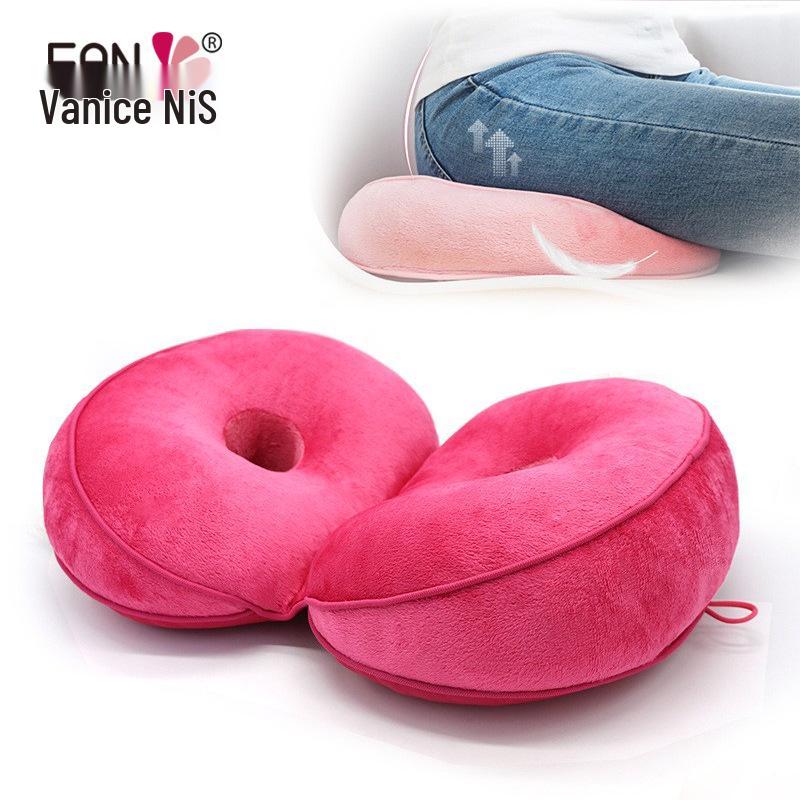 Office Lumbar Support Cushion Foldable Seat & Backrest Pillow