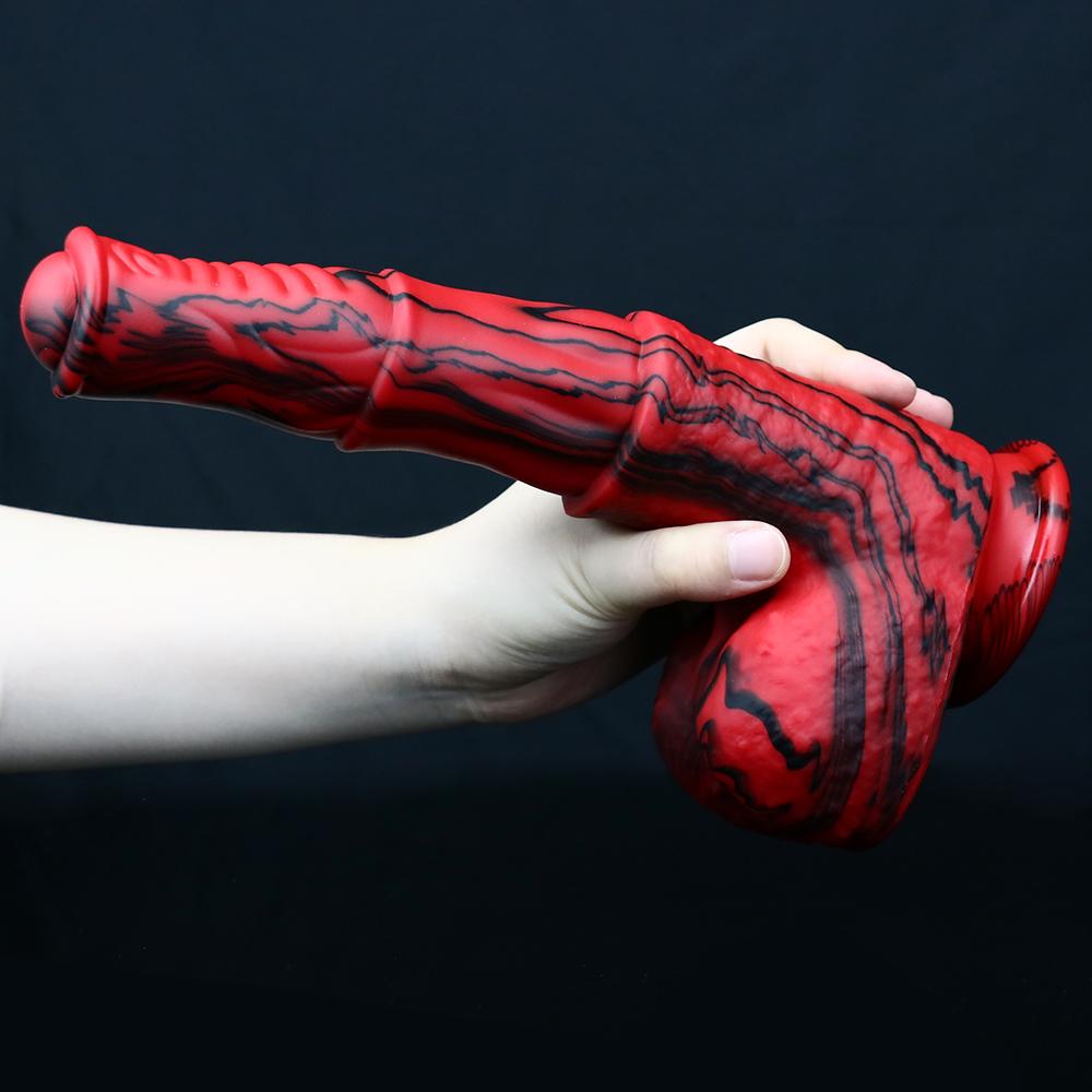 Silicone Horse Dildo With Sucker Fantasy Animal Penis Sex Toy For Women Clit Massage Stimulate Female  Anal Plug