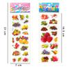 10 Sheets 3D Puffy Stickers Fruit Vegetable Bulk Stickers Scrapbook Decoration Birthday Festival Gifts for Adult Boy Girl