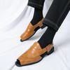 Summer Men’s Sandals Mules Black Brown Dress Casual Comfort Stylish Leather Shoes for Men Plus Size