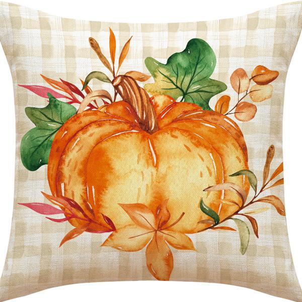 New Thanksgiving Autumn Pillow Letter Pumpkin Maple Leaf Turkey Home Cushion Pillow Cover