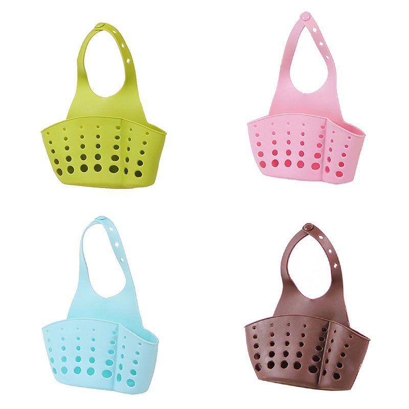 Versatile Kitchen Sink Soap Sponge Holder With Adjustable Strap For Easy Organizing
