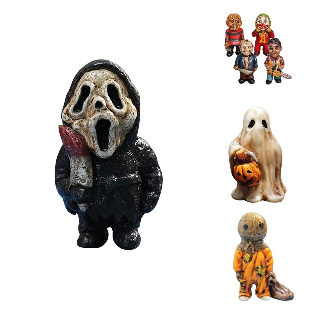 Halloween Ornaments Statue Figures Hand-painted Horror Gnomes For Home Decorations