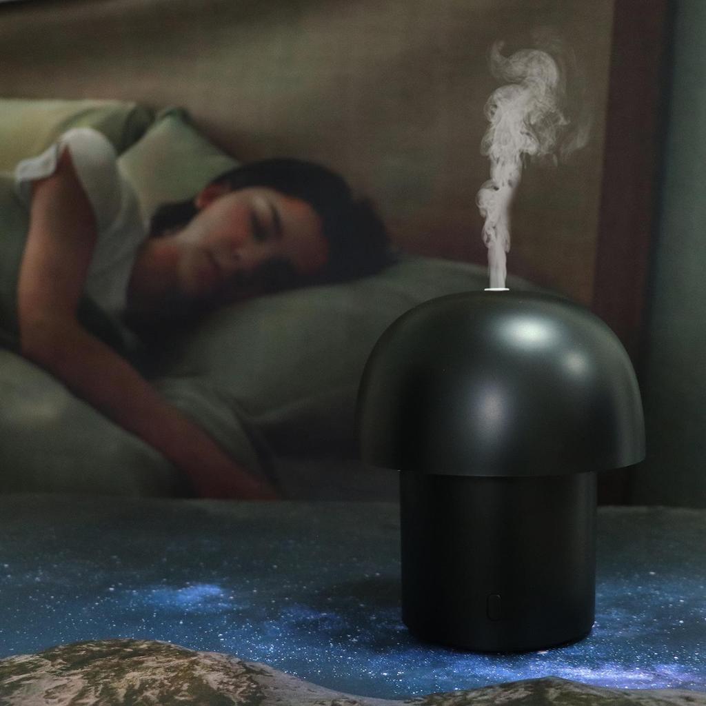 2026 Portable Mini Mushroom Lamp Humidifier: Aromatherapy Essential Oil Diffuser for Bedroom Desktop