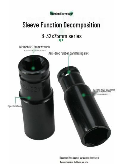 Electric Wrench Socket Set with Extended Hex Heads & Fly Electric Board Tool
