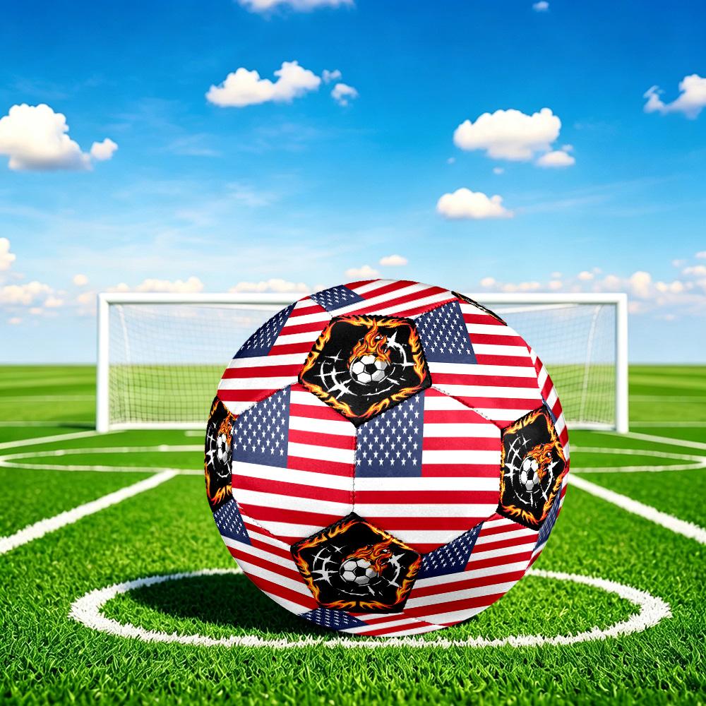 1pc American Sports Theme Size 5 Soccer Ball Professional Match Training Football Indoor &Outdoor Sports Ball Lightweight Durable c6639