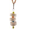 Grindstone Bell Pet Parrot Bird Bite Teeth Grinding Toy Cage Hanging Decor