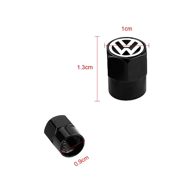 4Pcs Car Valve Caps Wheel Tires Air Tyre Stem Protective Cover For Volkswagen Golf Jetta Tiguan Touran TSI TDI R32 MK4 GTI