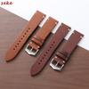 Calfskin Genuine Leather Watchbands Handmade Stitching Cowhide Watch Band for Seiko 20mm 22mm Vintage Brown Smartwatch Strap