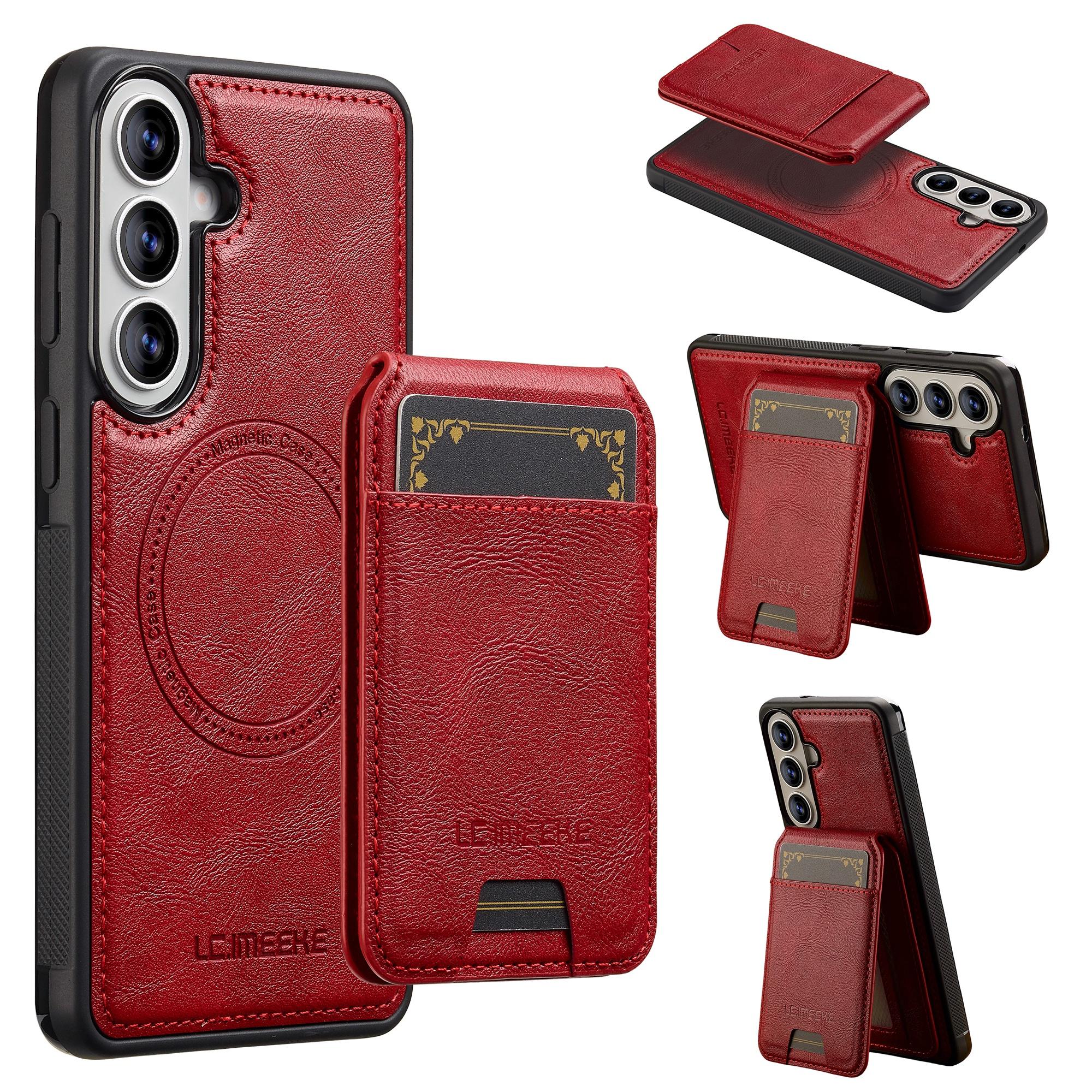 

LC.IMEEKE L3 For Samsung Galaxy A37 5G Magnetic Case Detachable Card Holder Leather TPU Mobile Cover