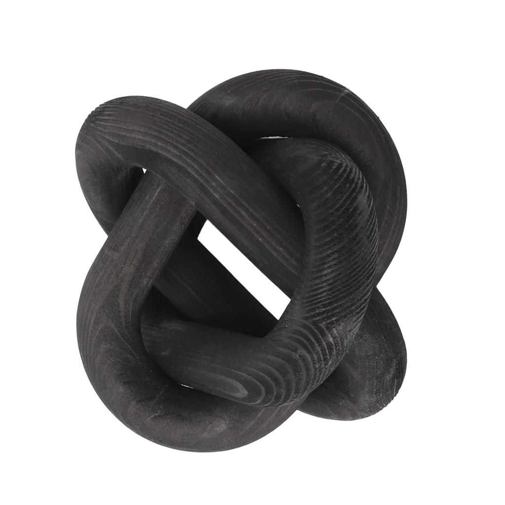 Dekoracyjny drewniany łańcuch 3 ogniwa drewniany łańcuch dekoracje do domu salonu kawiarni czarny