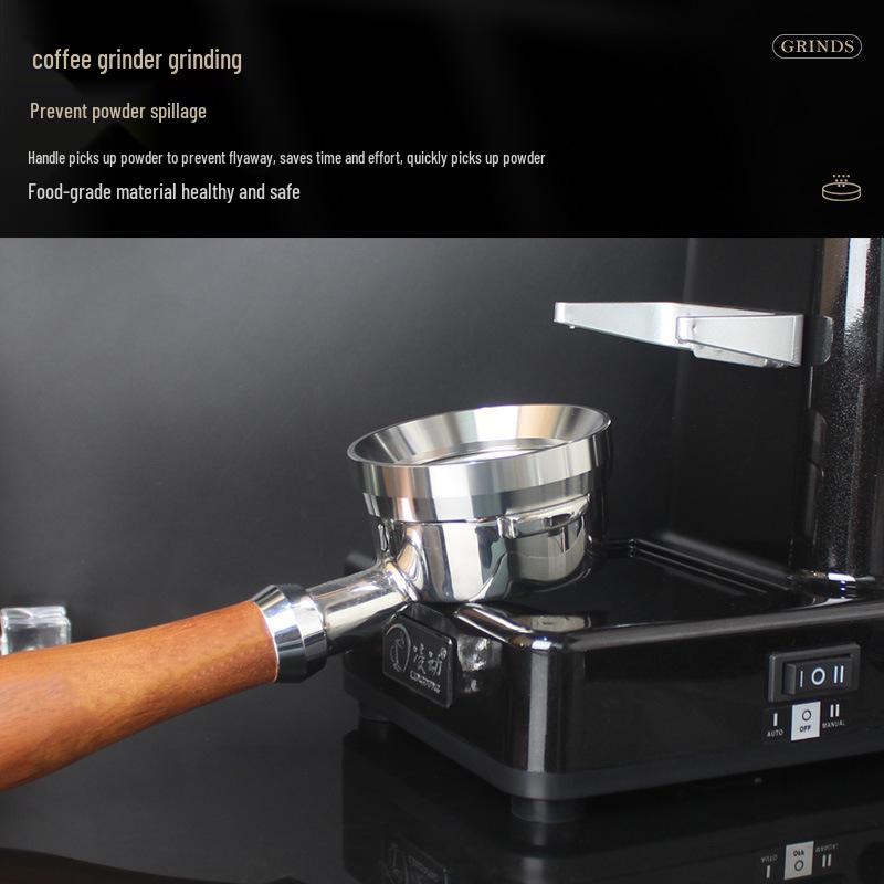 Magnetic Anti-Spill Coffee Dosing & Tamping Ring - 51/53/58mm Grinder Handle.