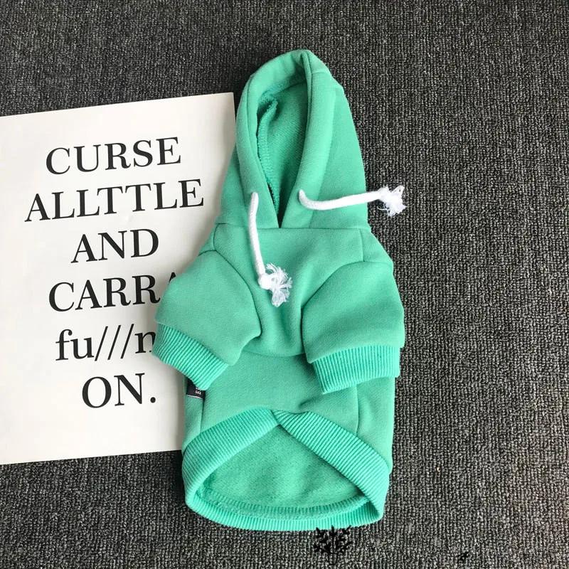 

Толстовки для собак Свитшот Осень Зима Одежда для собак Одежда для мопсов Кошка Йоркширский терьер Чихуахуа Костюмы для щенков Пудель Шнауцер Пальто для питомца S зелёный