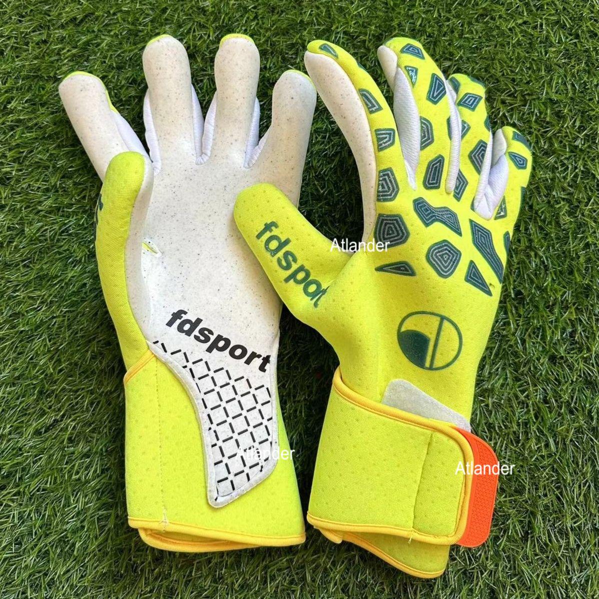

Профессиональные футбольные перчатки вратаря, утолщенные латексные защитные перчатки для взрослых, нескользящие футбольные перчатки вратаря Size 10 жёлтый