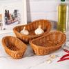 Imitation Rattan Woven Bread Basket Wicker Fruit Baskets for Food Serving Display Vegetables Home Kitchen Restaurant