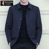Men's Woodpecker Mid-Length Turn-Down Collar Jacket - Spring/Autumn Business Casual Button-Up