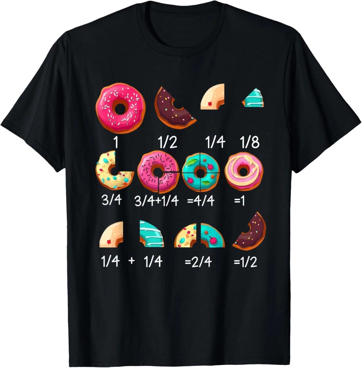 

Math Donut Fraction Back to School Teacher Gifts Tee Gift Unisex T-Shirt L