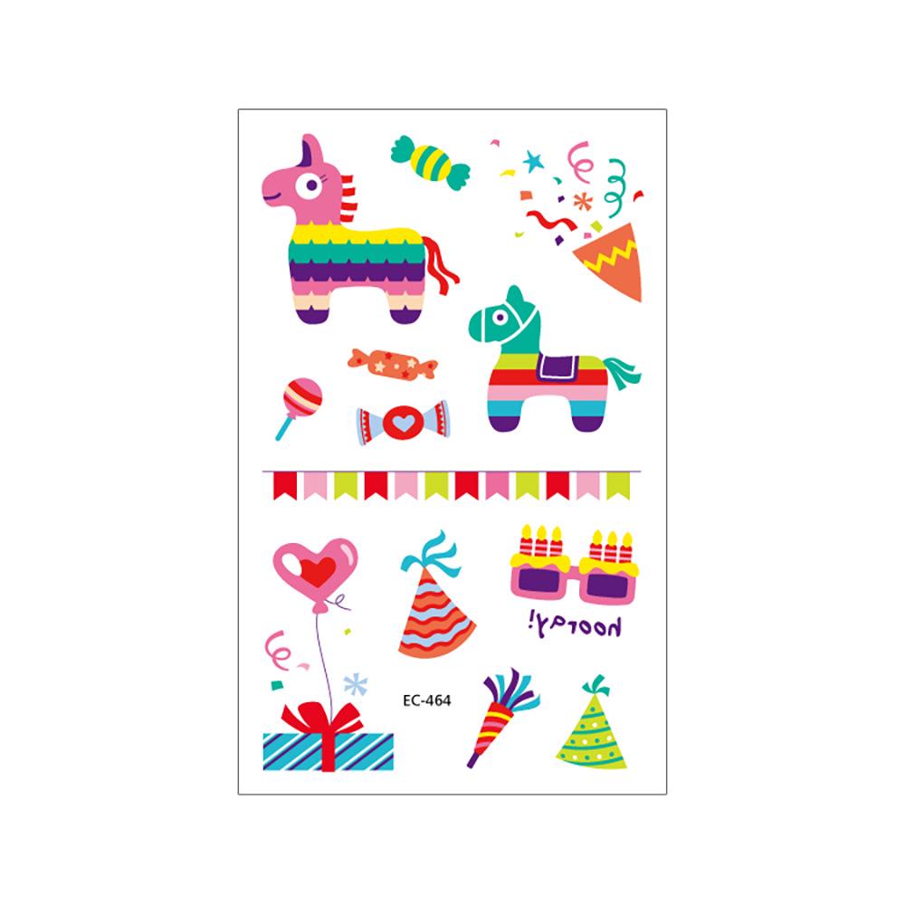 Waterproof Kids Animal Circus Face Tattoo Stickers 120*75mm