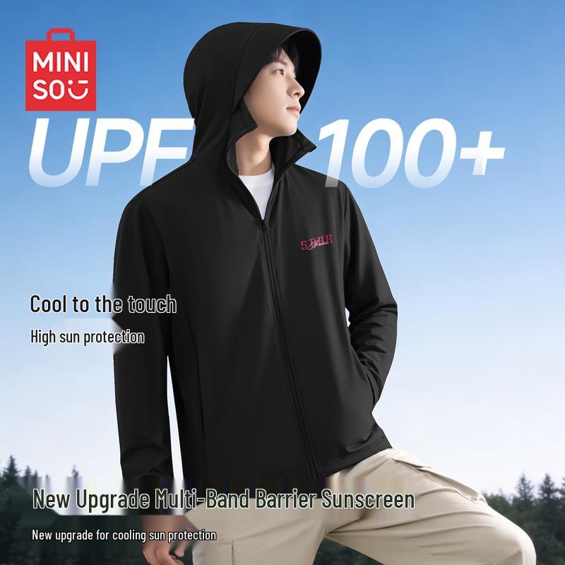 MINISO Men s Summer Hooded UV Protection Sun Jacket M