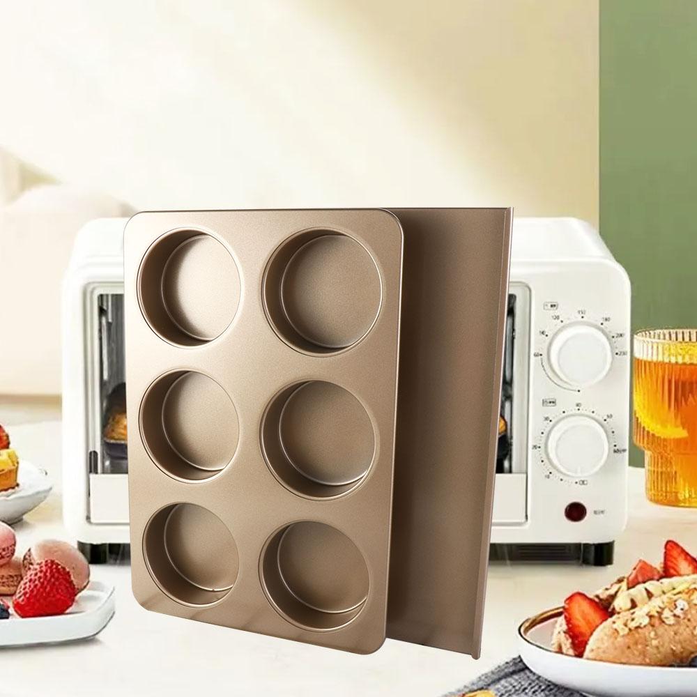 Non-stick Carbon Steel Easy To Release Home Muffin Tray Hamburger Bun Mold Loaf Pan Baking Tool