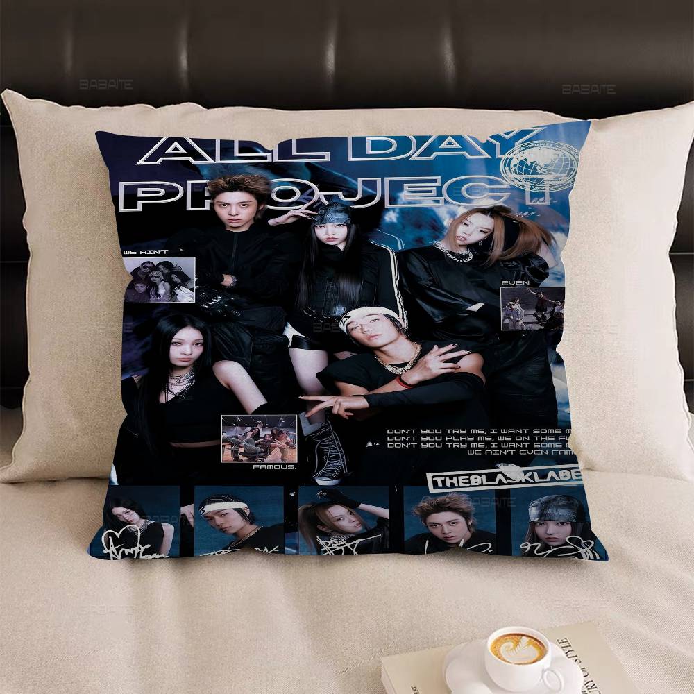 Kpop ALLDAY PROJECT Pillow Anime Pillow Sofa Bed Head Pillow Cover Cushion Cover 45x45 Cm Fashion
