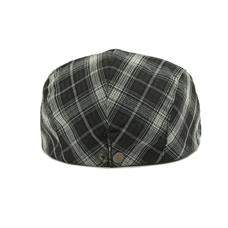 Plaid Hat Women's Beret Men's British Retro Progressive Cap Peaked Cap