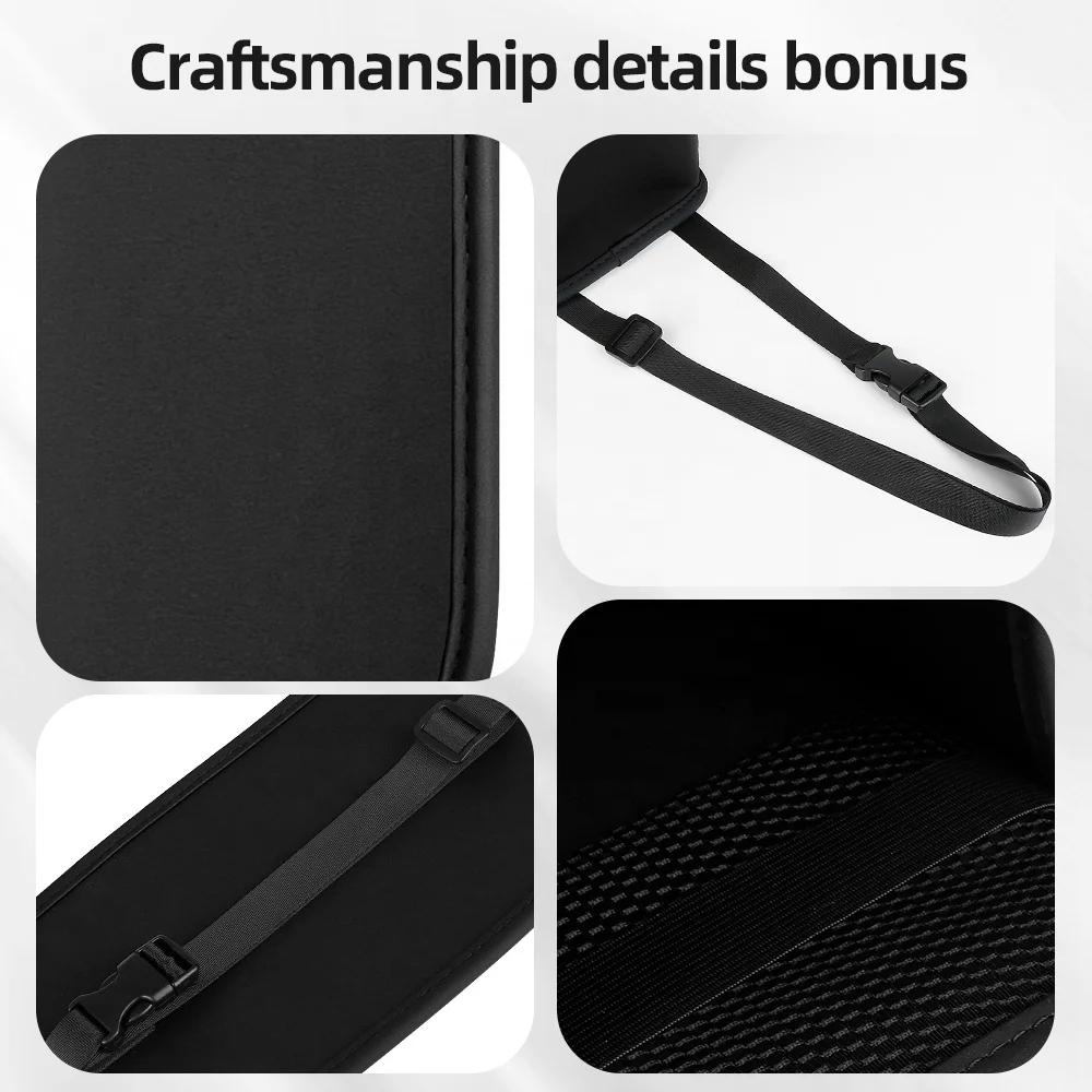 Car Seat Side Organizer Bag Storage Hanging Bag with Mesh Pocket for Phones Glasses Car Tissue Holder Cup Holder Trucks (Black)