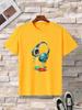With Headphone Print Print Man Tshirt Fitting Fashion Tees Leisure Daily Tee Clothing Pleasure Loose Fitting Short Sleeved