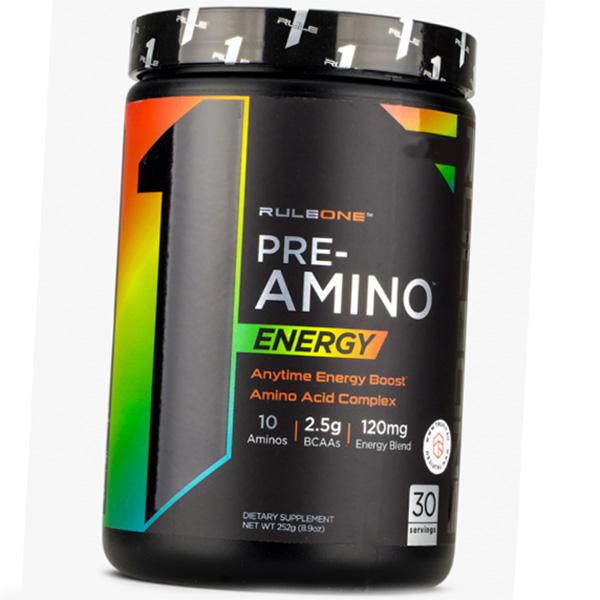 

Amino acids before workout, Pre Amino, Rule 1 252g (27408001) 252g Blueberry