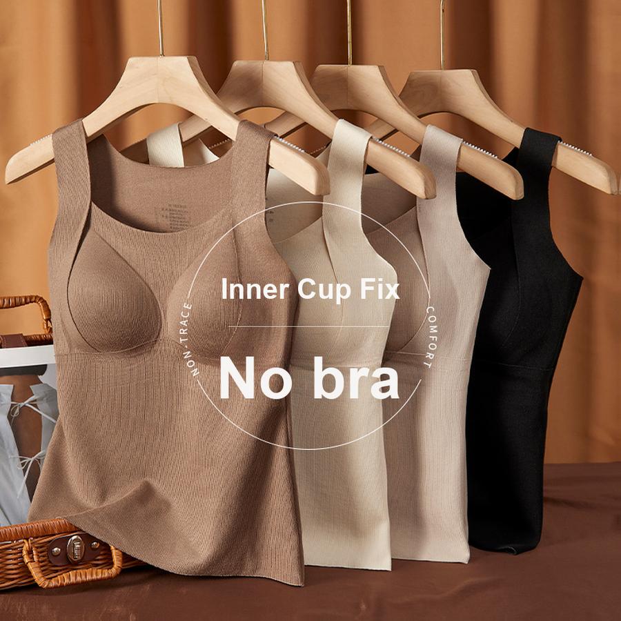 Winter Fleece Warm Vest Women's Wool Mulberry Silk Fleece Thick Heated Seamless Underwear with Chest Pad