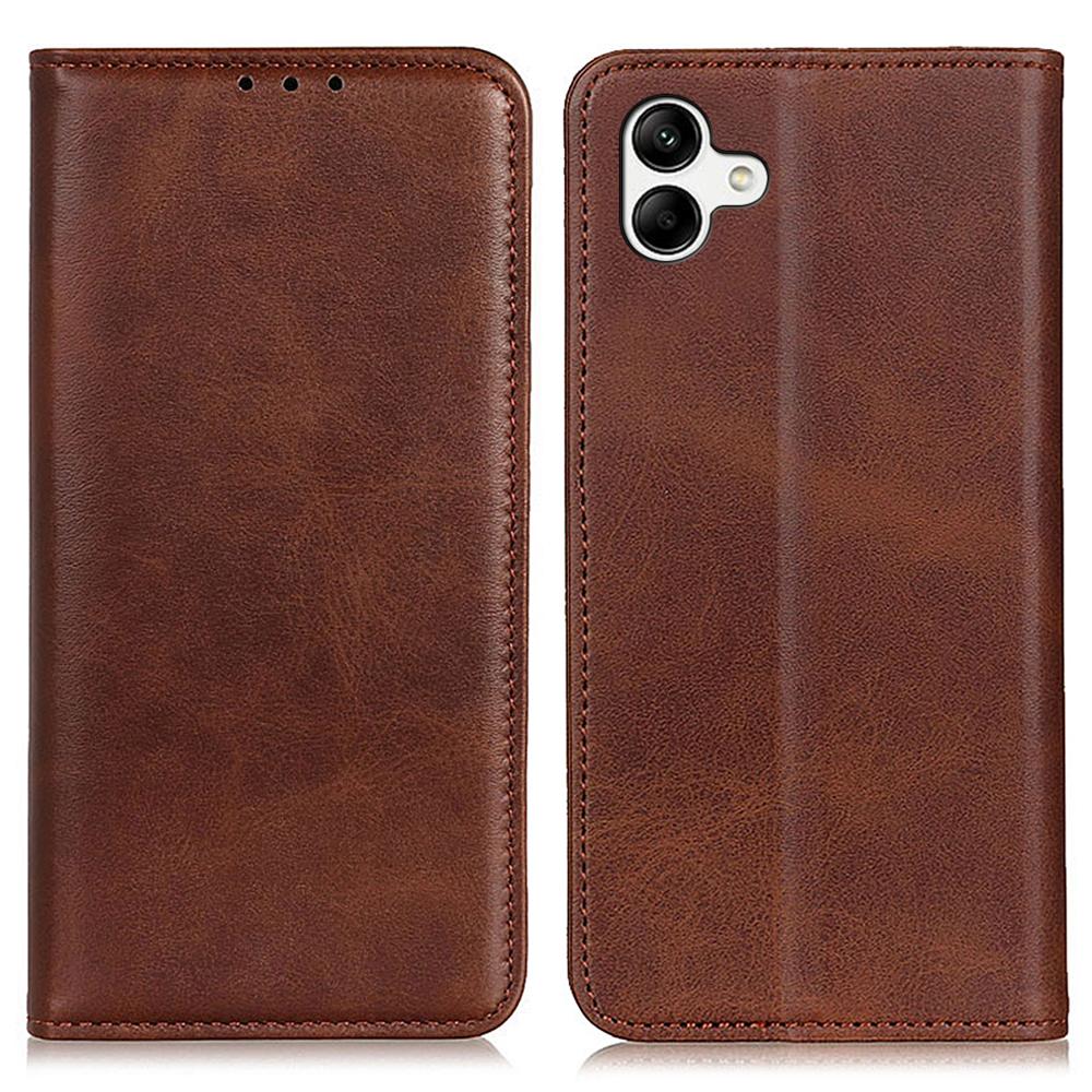 

Для Samsung Galaxy A07 Чехол из спилковой кожи Книжка-кошелек Чехол для телефона Coffee