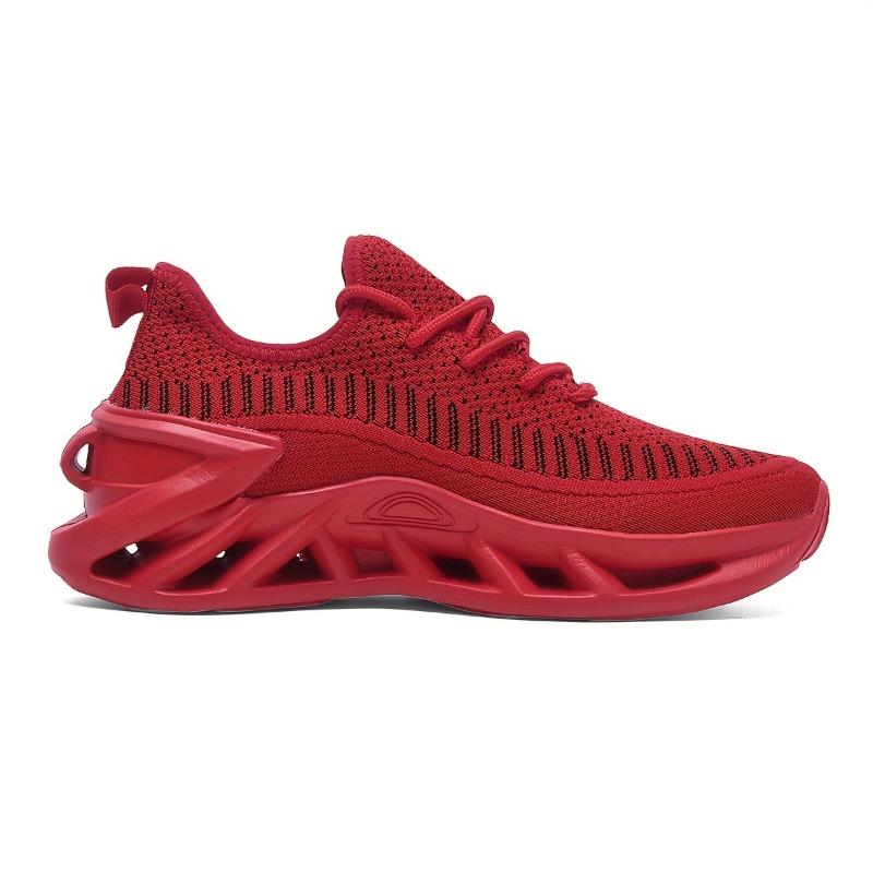 Breathable Knit Running Shoes Lightweight, Non-Slip  Purple Blade Design  EVA Sole | For Tennis, Gym, Sports & Work