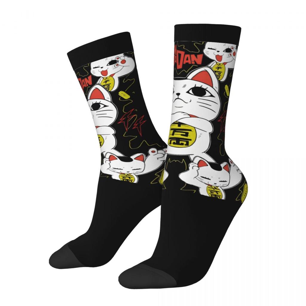 Winter Warm Retro Women Men Dandadan Lucky Turbo Granny Socks Anime Non-slip Basketball Socks