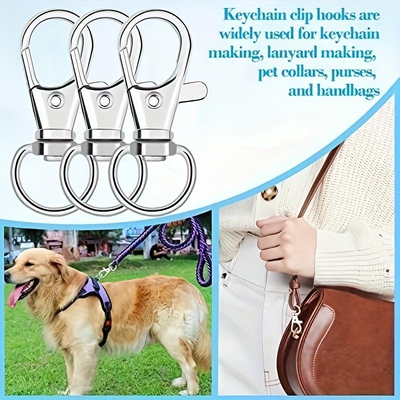 50 Key Chain Hooks with Key Rings, 25 Lobster Claw Rings + 25 Independent Key Rings for DIY Jewelry Making, Art Crafts