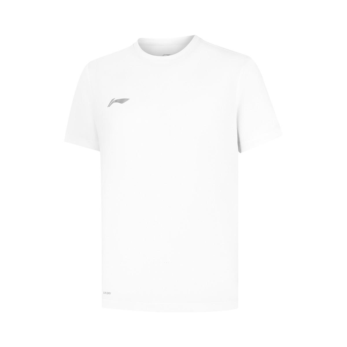 Li-Ning Дышащая быстросохнущая простая спортивная футболка мужская tops ATSW895-1 L