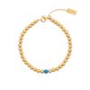 JYDDM 925 Silver Slide Ball Gemstone Bracelet (Blue Opal)