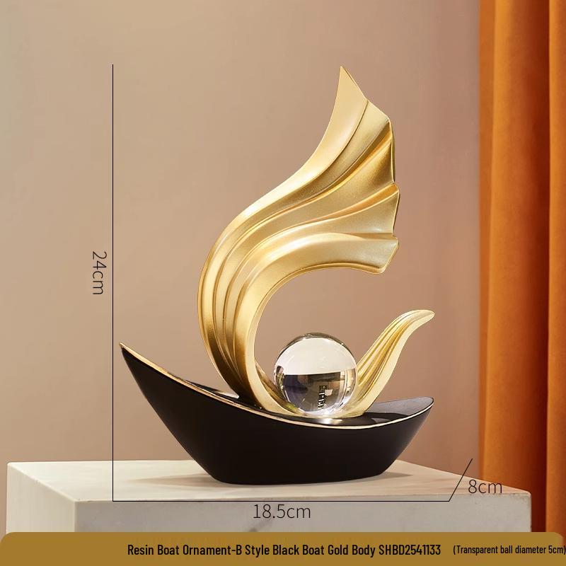 Smooth Sailing Sailboat Model: Luxury Decor for Living Room, TV Stand, or Office Table