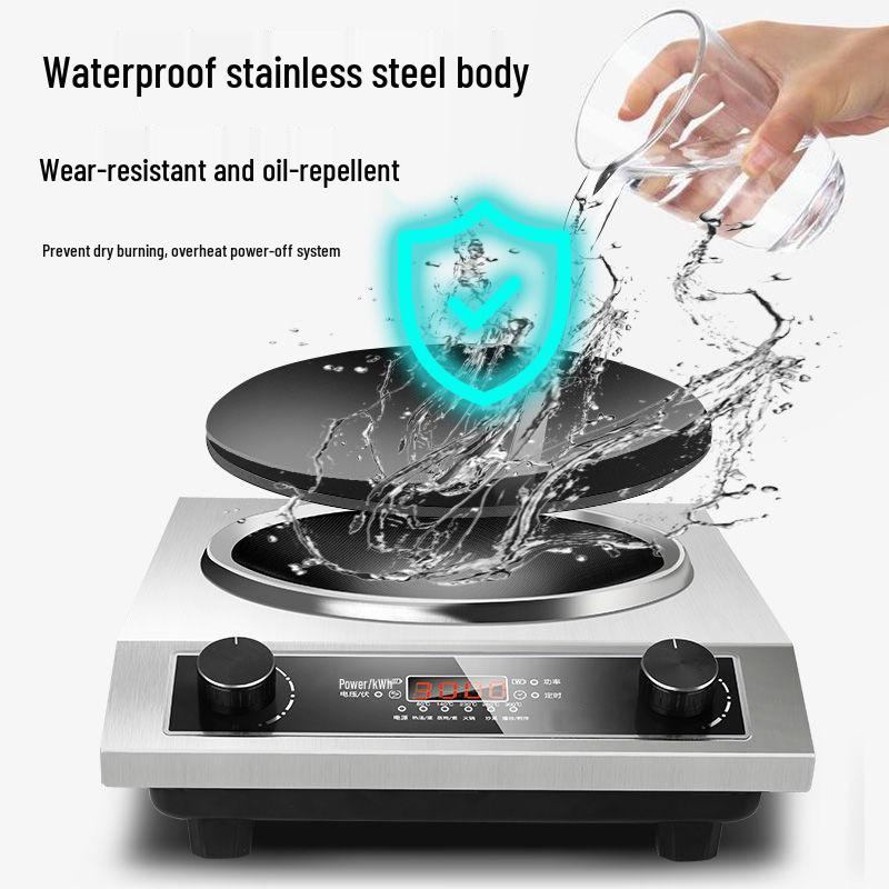 International 3500W Induction Cooker, 110V, EU/UK/US Standards, Commercial Flat and Concave Design