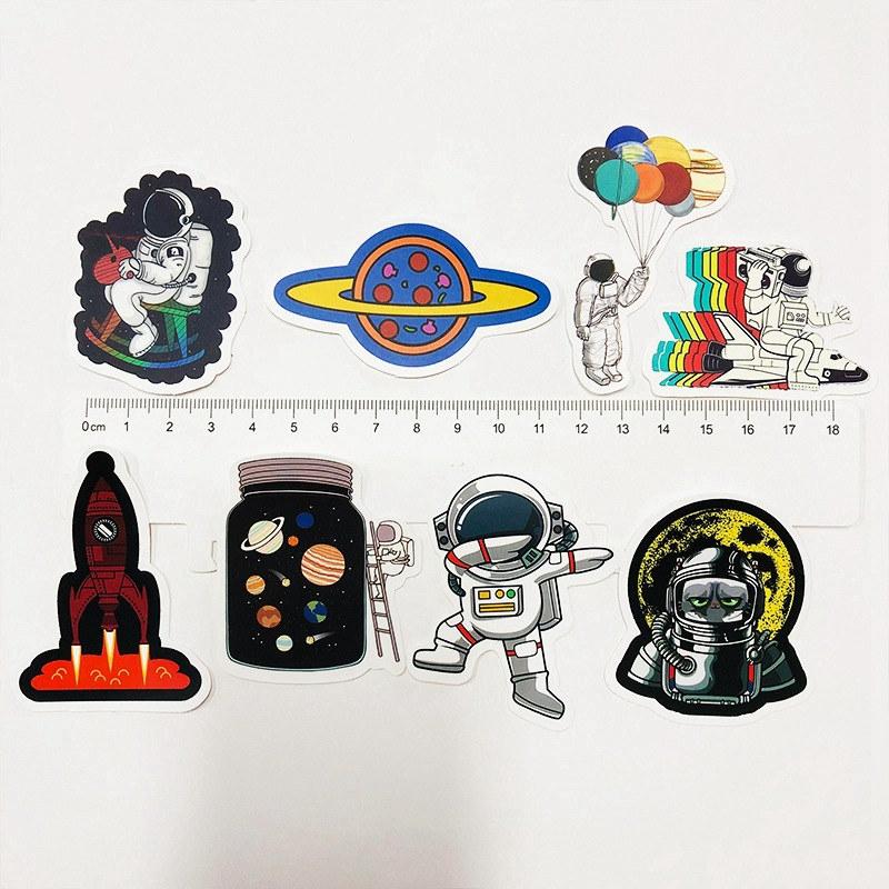 50PCS Spaceman Stickers Waterproof Vinyl Astronaut Decals Sticker for Water Bottle Laptop Luggage Skateboard Phone